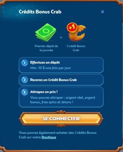 Winbay Casino bonus Crab